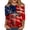 Red, variant on HCYSFG Womens 250th Anniversary Crew Neck Top oversized 3/4 Sleeve Patriotic Rose Cross Shirt Independence Day 4th of July Tee