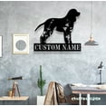 thumbnail image 3 of Craftnamesign Custom FLoral Irish Water Spaniel Metal Art, Custom Dog Lover Name, 3 of 5