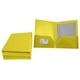 thumbnail image 4 of School Smart Carpeta de polietileno pesada de dos bolsillos, color amarillo, paquete de 25, 4 of 5