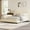 Beige, variant on Huisuilinss Twin Bed Frame With Upholstered Headboard,Full Size Low Profile Platform Bed With Soft Boucle Fabric,Wooden Slats,Noise Free,No Box Spring Needed,Queen Size Bed Frame