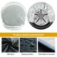 thumbnail image 3 of 4 Pieces Car Tire Dust Cover Portable Waterproof Vehicle Reusable Wheel Protector Weatherproof Universal Trailer Sleeve Silver 73x26CM, 3 of 9