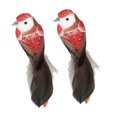 thumbnail image 2 of LOVIVER 2pcs Artificial Birds Figurines home and garden Tree Decoration Red, 2 of 8