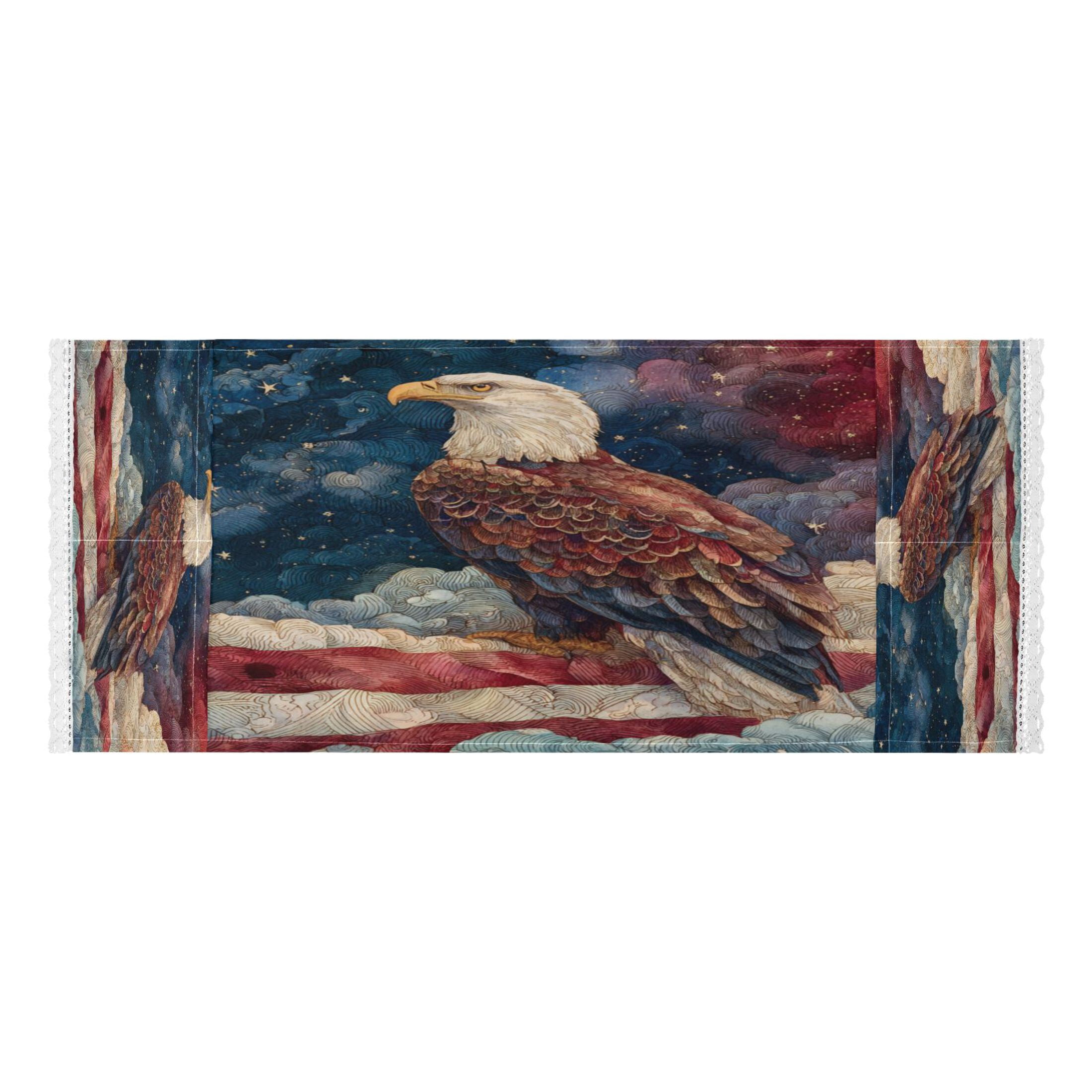 Wobogo Patriotic Bald Eagle Sky Washing Machine Cover Dustproof Washer Dryer Cover Waterproof Laundry Room Decorative Protector