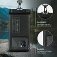 thumbnail image 4 of Pelican Marine 4 Pack IP68 Floating Waterproof Phone Pouch / Case (Regular Size) w/ Detachable Lanyard - Stealth Black, 4 of 9