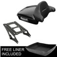 thumbnail image 1 of Motorcycle Chopped Trunk Backrest Pad Two Up Mount Fit For Harley Tour Pak Road Glide 14-20, 1 of 5