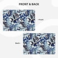 thumbnail image 3 of Placemats Set Of 4 / 6, Blue Flower_A Placemats For Dining Table Indoor/Outdoors Heat Resistant Washable Placemats 18" X 12", 3 of 8