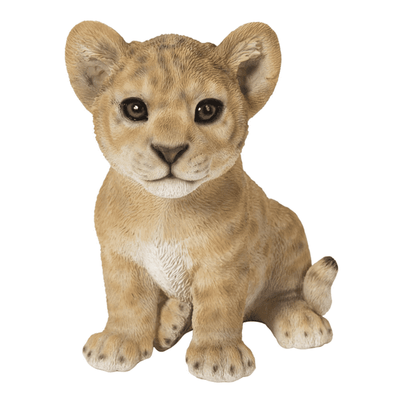 Hi-Line Gifts 6" Sitting Lion Cub Outdoor Garden Statue