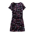 thumbnail image 5 of XIAONU Womens Nightshirts Summer Thin Trendy Short Sleeve Floral Nightgown Baggy Oversized Pleasure Round Neck Sleepwear Homewear, 5 of 5
