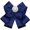 Blue, variant on Women's Pre-tied Bowknot Beads Bow Tie Elegant Ribbon Brooch Bow Brooches