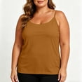 thumbnail image 5 of Tsesme Plus Size Camisole for Women, Adjustable Spaghetti Strap Tank Tops with Built-In Bra, Loose Sleeveless Cami Tops XL, 5 of 9