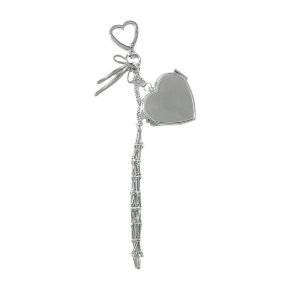 Stainless Steel Lipstick Holder Keychain Lip Gloss Purse Accessory With Bling Design For Women