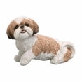 thumbnail image 1 of Mid Size Gold And White Shih Tzu Sculpture, Sitting, 1 of 1