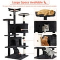 thumbnail image 2 of NiamVelo 54-in Double Condo Cat Tree Tower Playhouse with Scratching Post for Indoor, Dark Gray, 2 of 8