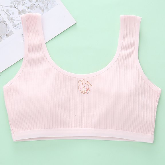 Piuwrlz Teen Kids Bras Underwear for Big Girls Breathable Bra Comfortable Breathable Sports Bras Pink Size XL