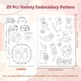 thumbnail image 2 of Water Soluble Embroidery Patterns for Beginners 4 Sheets with 29 Patterns Wash Away Embroidery Pattern Stabilizer for Hand Sewing Lover Women Adults (River Animals), 2 of 9