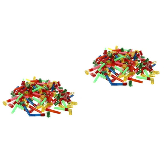WORGEOUS 100 Pcs Party Blower Noise Maker Musical Blowouts Whistle Party Blow Horns