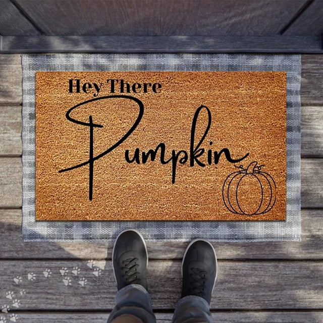 Hbdhejl Funny Doormats Welcome Fall Pumpkin Thanksgiving Floor Mats Welcoming Front Porch Decorative Doormats For Entry Way Rugs With Heavy Duty