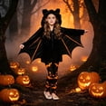 thumbnail image 2 of Ruyang Kids Boys Girls Hooded Jumpsuit Bat Wing Zip Up Halloween Outfit Autumn Holiday Party Dress Up Clothing 3-14 Years, 2 of 7
