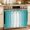 Teal, variant on Teal Ombre Oven Skirt Curtain 32"Wx24"L,Waterproof Ruffled Stove Cover Skirt with 8 Ribbon Ties,Turquoise White Gradient Modern Abstract Art Decorative Oven Door Curtains for Kitchen Cabinet Storage