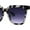 White Tortoise Smoke, variant on Womens Oversize Horn Rim Boyfriend Fashion Plastic Sunglasses All Black
