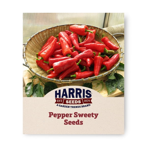 Harris Seeds Sweety F1 Mini Sweet Pepper, Non-GMO Snacking Pepper Garden Variety, 50 Count