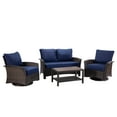 thumbnail image 2 of Williamsport 4pcs deep seating set Dark Blue with furniture cover, swivel chair, 2 of 12