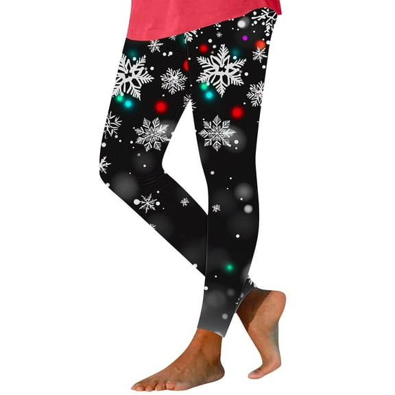Ayfxijin Women's Pants Christmas Printing Casual Yoga Pants Trousers Tight Leggings