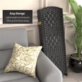 thumbnail image 3 of Red Lantern 4 ft. Short Diamond Weave Fiber Folding Screen - Black - 6 Panel, 3 of 7