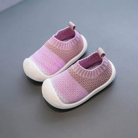 

Kiplyki Wellness Baby Shoes Boys Girls Cute Fashion Breathable Mesh Non-slip Soft Bottom Fly Weaving Casual Shoes
