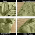 thumbnail image 4 of 2025 Cargo Shorts for Men 5 Inch Relaxed Fit Button-Fly Quick Dry Stretch Lightweight Tactical Wear Hiking with Multi Pockets, 4 of 6