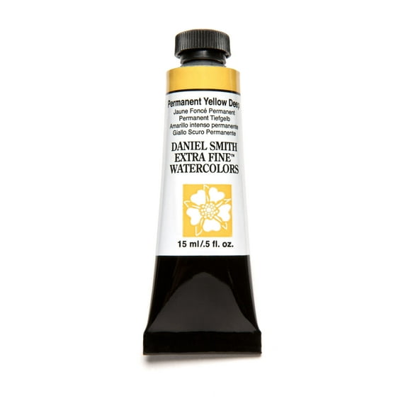 Daniel Smith Extra Fine Watercolor, 15 ml, Permanent Yellow Deep