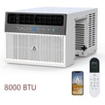 thumbnail image 1 of YUSAZENS 8000 BTU Over The Sill Window Air Conditioner Cools Up to 370 Sq Ft Remote App Control Compact Window AC Unit White Easy Installation, 1 of 6
