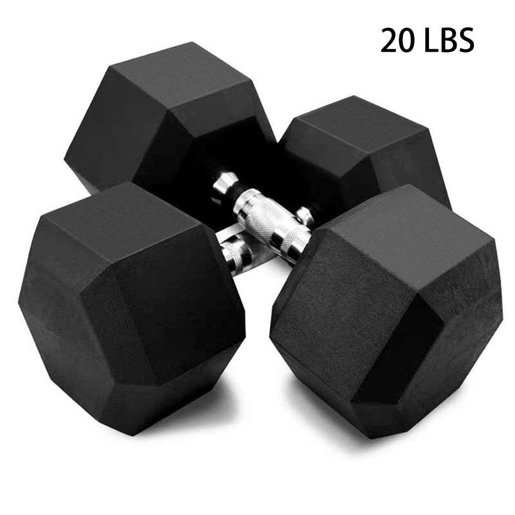 Hex Dumbbells 3kg-30kg Pairs Cast Iron Rubber Encased Home Gym Fixed Weights 