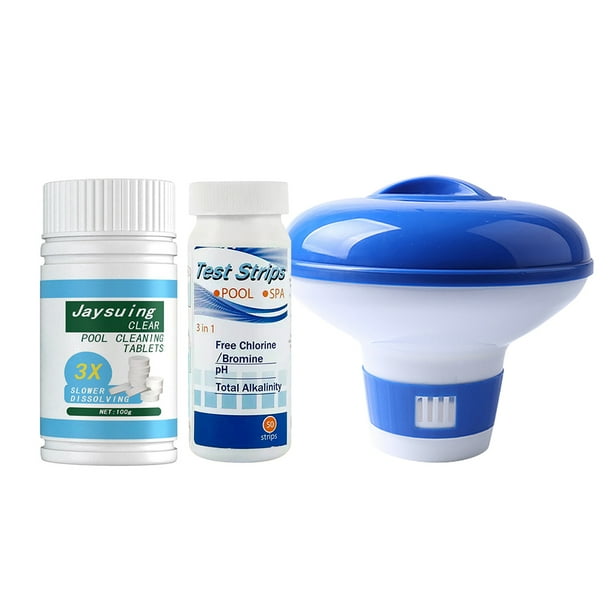 Kit Papel Prueba Ygjytge para Pastillas Limpieza Piscinas SPA Dispensador Cloro 100g