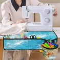 thumbnail image 4 of ZIATUBLE Sea Beach Sewing Machine Carrying Pad for Table Starfish Overlocker Serger Scrap Trim Catcher and Pad Lightweight Sewing Machines Pad with Storage Bag to Store Bobbins, 4 of 5