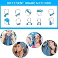 thumbnail image 4 of Cooling Hoodie Towels, Instant Cooling Towels for Neck and Face, UPF 50 Sun Protection, Ice Towel for Hot Weather, Head Towel for Yoga, Sports, Gym（Blue）, 4 of 9