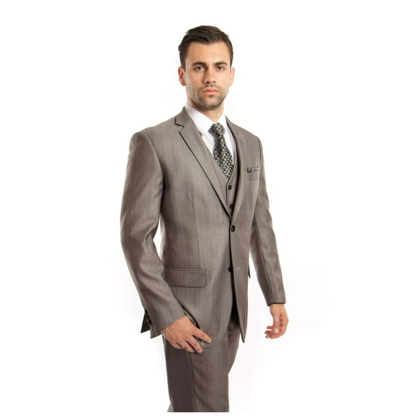 Formal Dress Shops Inc 3 Piece Suit Grey 38R - Walmart.com