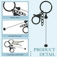 thumbnail image 4 of 12 Pcs Beadable Keychains Bars Bulk Blank Beaded Metal Keychain for Craft DIY Gift, 4 of 10