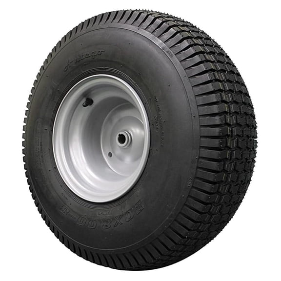 (Single) 20x8.00-8 Lawn & Garden Mower Turf Tires - 4 Ply with Keyed Hub Wheel | Compatible with & Some Models