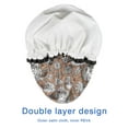 thumbnail image 4 of Shower Caps,Cute Hedgehog Mushroom Leaves Pattern Waterproof Shower Cap for Women 4 Pieces,Double Reusable Hair Cover for Shower PEVA Elastic Stretch Hem, 4 of 7