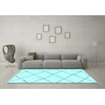 thumbnail image 3 of Ahgly Company Indoor Square Solid Light Blue Modern Area Rugs, 3' Square, 3 of 4