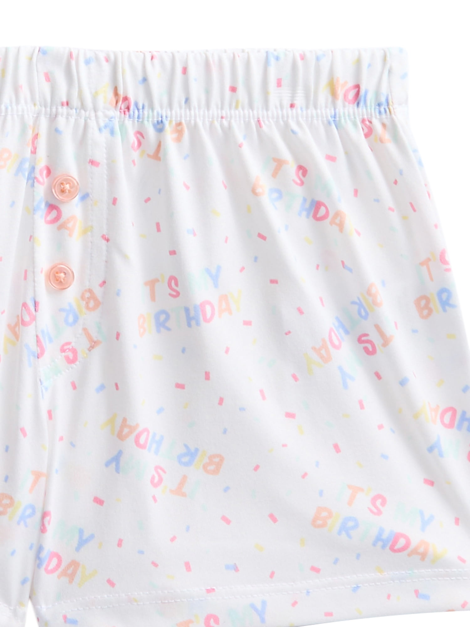 Wonder Nation Girls Short Sleeve Tee and Shorts Pajama Set, 2-Piece, Sizes 4-18