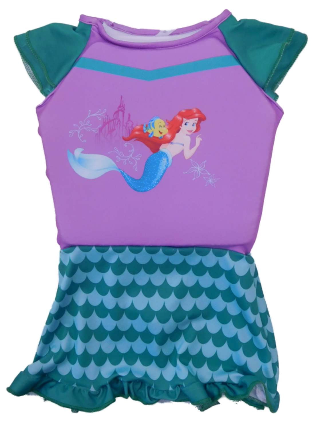Little Mermaid Toddler Girls Ariel Polywog Flotation Shorty Swimming Suit  S/M - Walmart.com