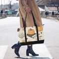 thumbnail image 4 of FORMRS Laptop Tote Bag for Women with 15.6" Computer Compartments Handbag, Beige Fall Books, 4 of 7