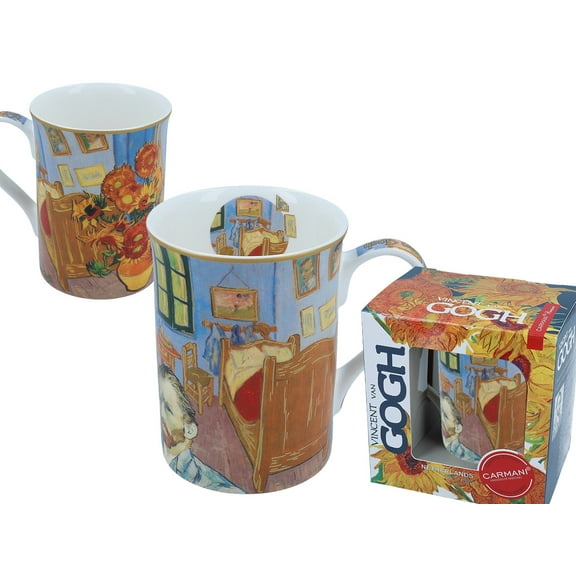 Carmani CR-830-2318 13.5 Oz Mug with Van Gogh's Painting "Room" Pattern