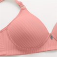 thumbnail image 4 of MVRLSH Jelly Bras For Women Womens Striped Three Hook Clasp Wireless Bra Middle Elderly Full Coverage Support Pink 36-44, 4 of 8