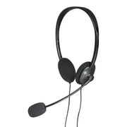 onn. 3.5 mm PC Stereo Headset with Built-in Microphone, Black