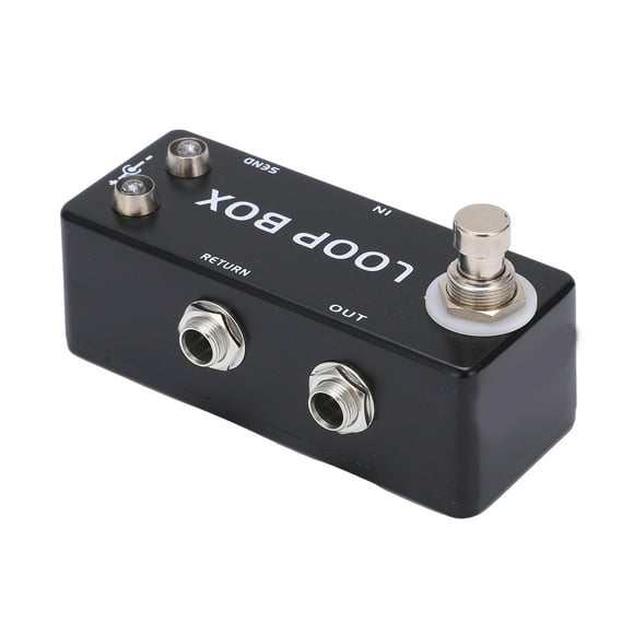 CHICIRIS Guitar Pedal,Guitar Loop Effect,Guitar Loop Effect Metal Black Mini Pedal True Bypass Channel Selection for Electric Bass