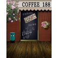 thumbnail image 1 of BSDHOME Polyester 5x7ft Wooden Floor Coffee Store Photography Backdrops Photo Props Studio Background, 1 of 2