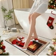 thumbnail image 5 of Hometravel Christmas Themed Bath Rug, Knitted Holiday Floor Mat Carpet, Seasonal Decor Bathroom Mat for Front Door Kitchen, 5 of 6